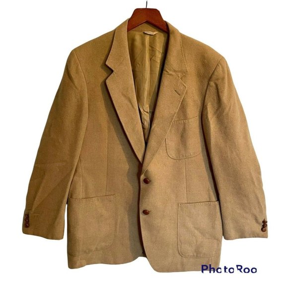Neiman Marcus Other - Vintage Neiman Marcus 44 Sports Coat Tan 100% Camel Hair Blazer Jacket Pockets